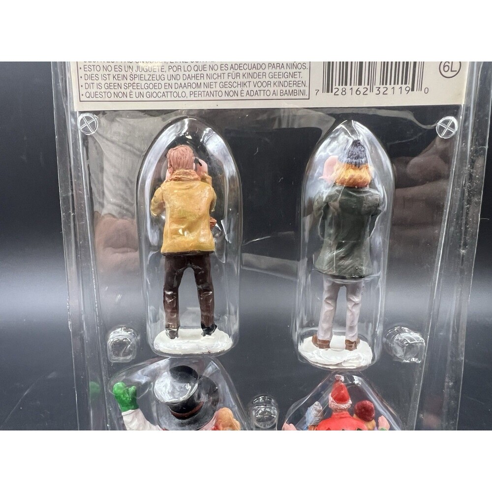 Lemax Set of 4 Christmas Figures w/ Snowman - Picture 5 of 6